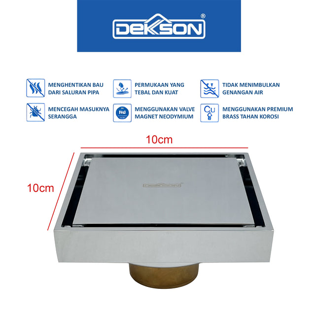 Floor Drain Dekkson FD 7710 BR Saringan Got Air Selokan Brass FD7710 Saringan Air Selokan Premium Brass