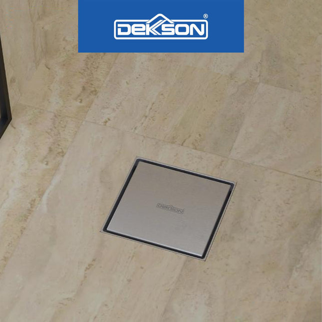 Floor Drain Dekkson FD 8032 Saringan Air Lantai Kamar Mandi SUS 304 PVD Gun Metal Matte Black