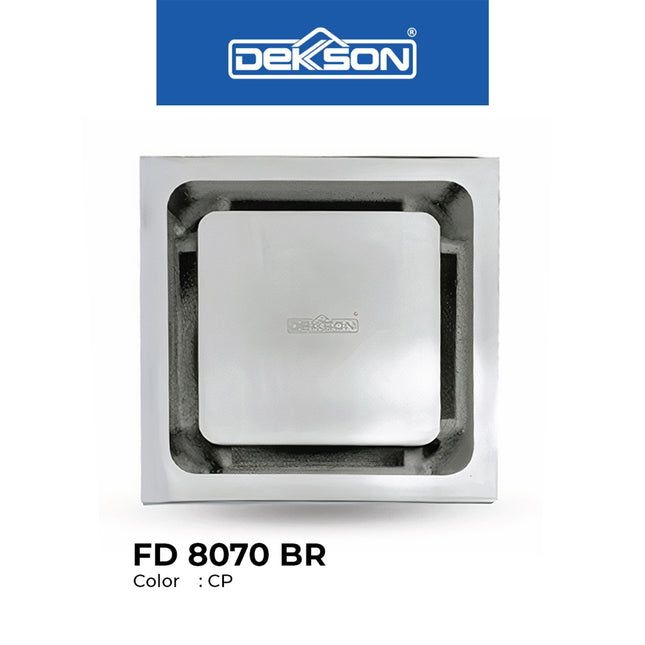 Floor Drain Dekkson FD 8070 Brass Saringan Drainase Lantai Square Floor Drain 4 Inch Brass FD8070 Saringan Air Lantai Kotak Black Gold Silver 10 Cm