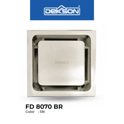 Floor Drain Dekkson FD 8070 Brass Saringan Drainase Lantai Square Floor Drain 4 Inch Brass FD8070 Saringan Air Lantai Kotak Black Gold Silver 10 Cm