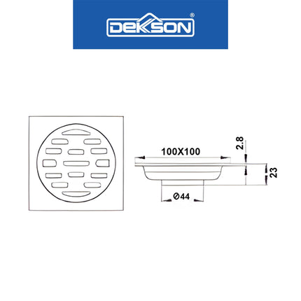 Floor Drain Dekkson FD 9010 Lubang Saringan Air Lantai Kamar Mandi Stainless Steel