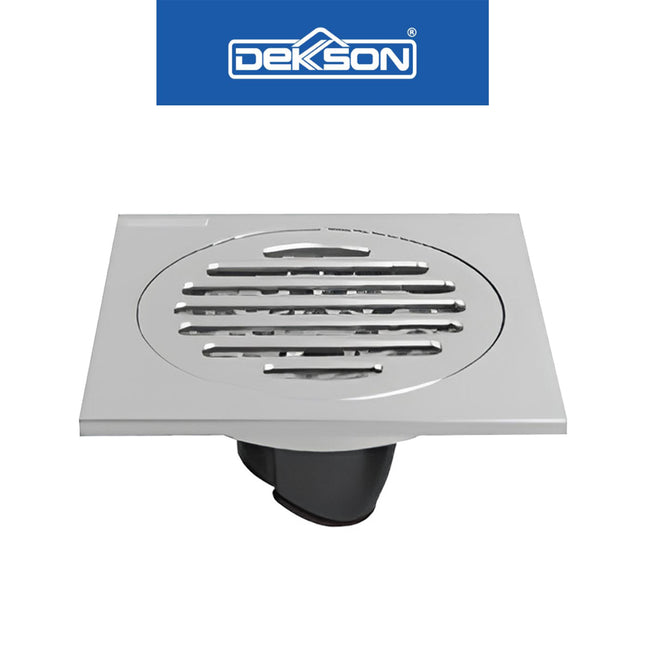 Floor Drain SUS 304 Dekkson FD 9102 Saringan Stainless Drainase Lantai Pembuangan Air Warna Stainless Gunmetal Hitam SS 10 Cm