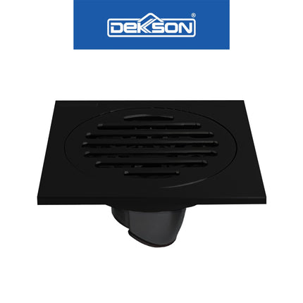 Floor Drain SUS 304 Dekkson FD 9102 Saringan Stainless Drainase Lantai Pembuangan Air Warna Stainless Gunmetal Hitam SS 10 Cm
