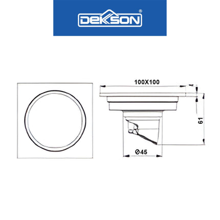 Floor Drain Dekkson FD 9808 BR Saringan Drainase Lantai Round Floor Drain 4 Inch Brass FD9808 Saringan Air Lantai Black Gold Grey Silver 10 Cm