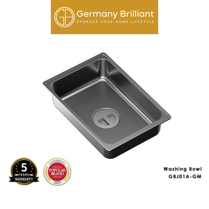 Kitchen Sink Germany Brilliant GBJ01A-GM Bak Cuci Piring Aksesoris Tatakan Cuci Buah Sayur