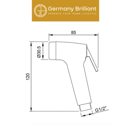 Jet Shower Germany Brilliant GBS3B Washer Jet Spray Toilet