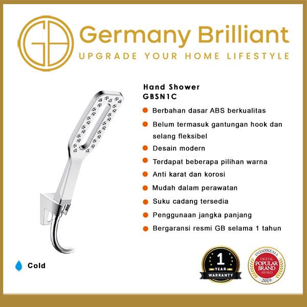 Hand Shower Germany Brilliant GBSN1C GBSN1W GBSN1B Putih Hitam Chrome