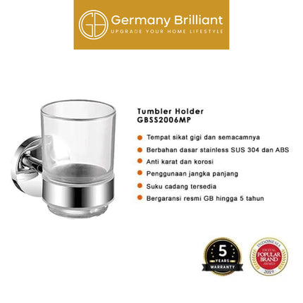 Tumbler Holder Germany Brilliant GBSS2006MP Tempat Sikat Gigi