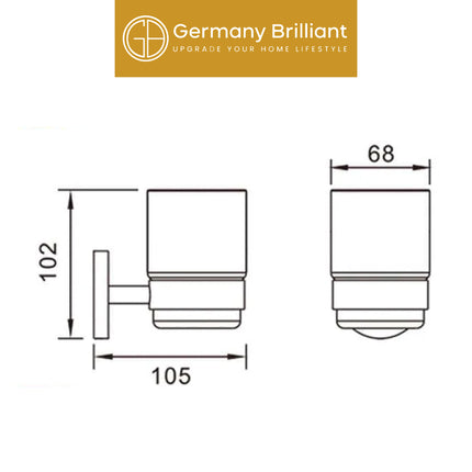 Tumbler Holder Germany Brilliant GBSS2006MP Tempat Sikat Gigi