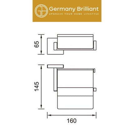 Toilet Paper Holder Germany Brilliant GBSS7111MP Tempat Tisu Kamar Mandi