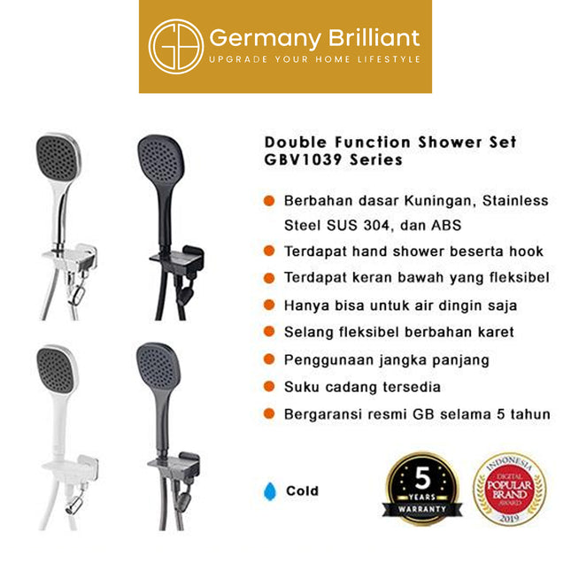 Hand Shower Germany Brilliant GBV1039 Series Sower Tangan Kran Air Dingin