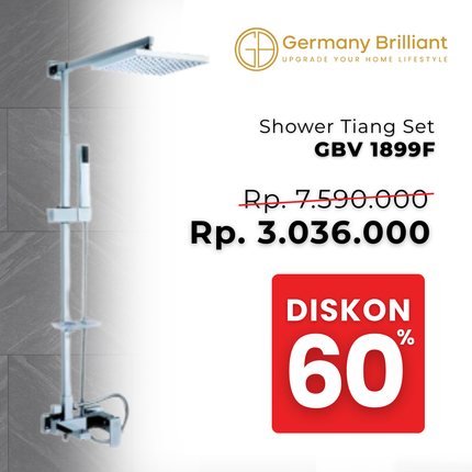 Shower Tiang Set Germany Brilliant GBV1899F Shower Kamar Mandi Air Panas Dingin