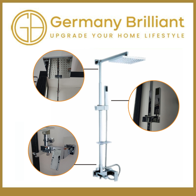 Shower Tiang Set Germany Brilliant GBV1899F Shower Kamar Mandi Air Panas Dingin