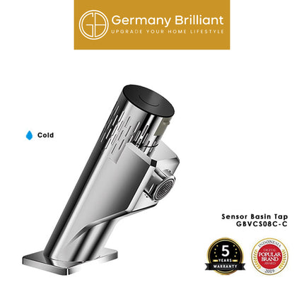 Keran Wastafel Germany Brilliant Kran Washtafel Sensor Otomatis Air Dingin ( Battery ) GBVCS08C-C