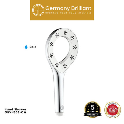 Hand Shower Germany Brilliant GBVHS08 Chrome Black