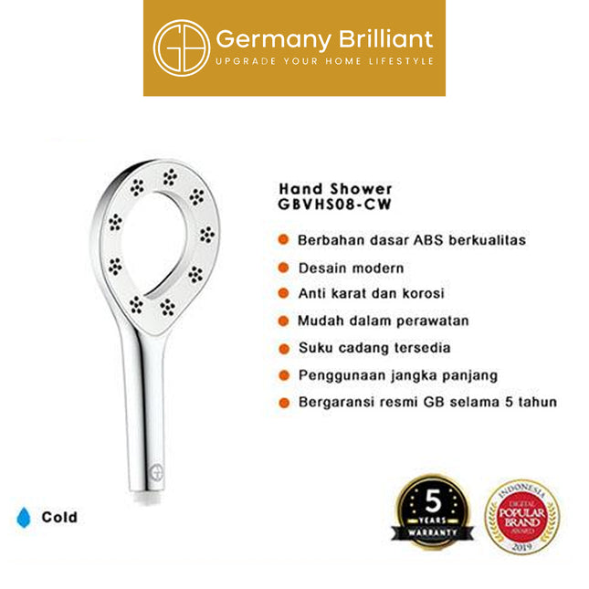 Hand Shower Germany Brilliant GBVHS08 Chrome Black