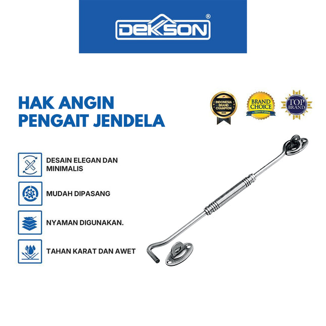 Hak Angin Dekson Dekkson HA DKS NEW 10" SS Kait Angin Penahan Jendela