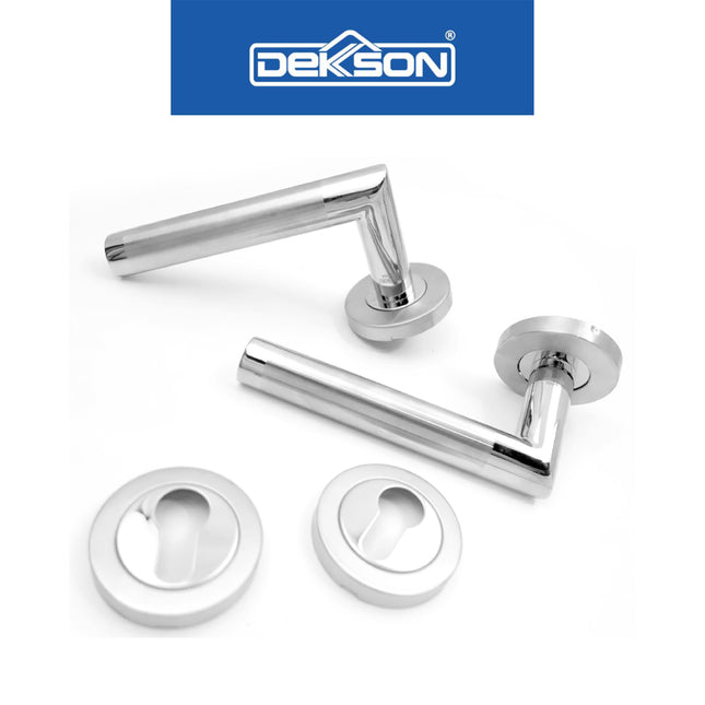 Handle Pintu Dekkson LHTR 0019 SSS Lever Handle Tube Roses Gagang Pintu