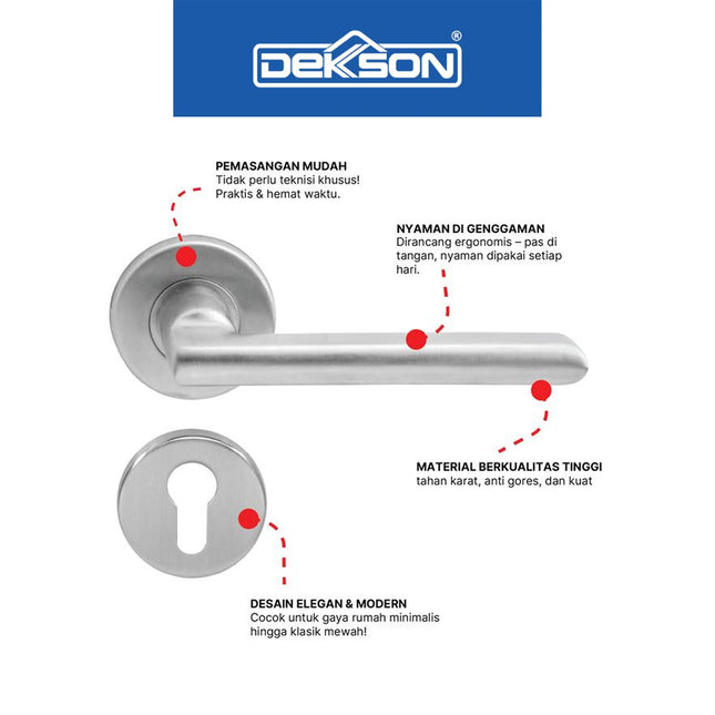 Handle Pintu Dekson Dekkson LHTR 0039 SSS Lever Handle Gagang Pintu
