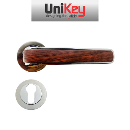Handle Roses Set UNIKEY 259.17 CP/WOOD Handle Roses Body Cylinder Handle Pintu
