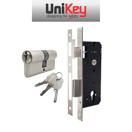 Handle Pintu Set Lengkap Unikey HRE 219.52 SS+SW 001-40MM SS+DC 021-60MM