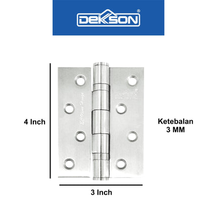Engsel ECOLINE Dekkson 4X3X3MM 2BB SSS Engsel Pintu Jendela