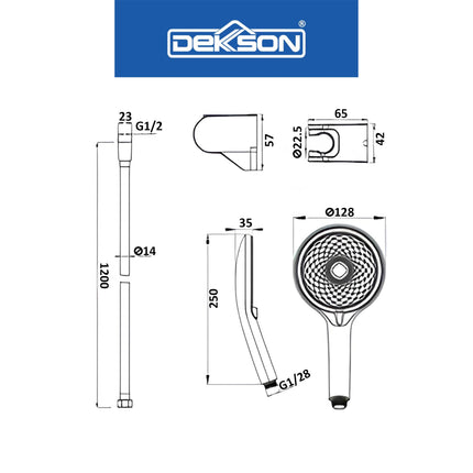 HAND SHOWER SET DEKKSON HSS 1351 CP MB Shower Set Handshower Mandi Hand Head Kepala Air