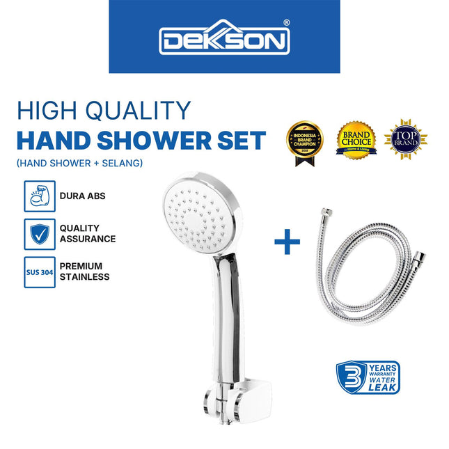 Hand Shower Set Dekkson HSS 2110 Shower Mandi Kepala Shower Tangan Hand Sower Komplit Include Dengan Selang