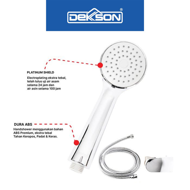 Hand Shower Set Dekkson HSS 2110 Shower Mandi Kepala Shower Tangan Hand Sower Komplit Include Dengan Selang