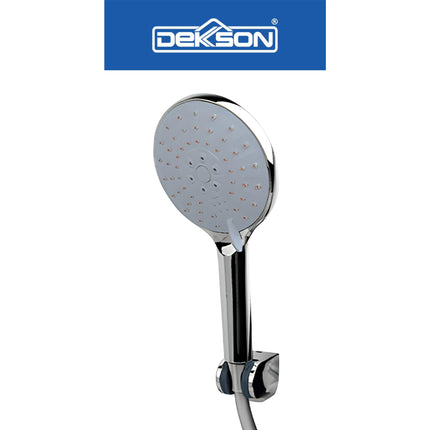 Hand Shower Set Dekkson HSS 3555SC Handshower Bulat Mandi Head Kepala Sower Air Gun Metal Matt Black Chrome Polish