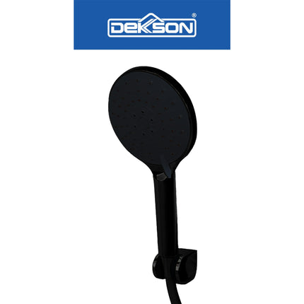 Hand Shower Set Dekkson HSS 3555SC Handshower Bulat Mandi Head Kepala Sower Air Gun Metal Matt Black Chrome Polish