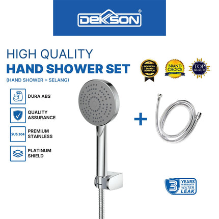 Hand Shower Set Dekkson HSS 5210 Shower Mandi Kepala Kepala Shower Tangan Hand Sower Komplit Include Dengan Selang