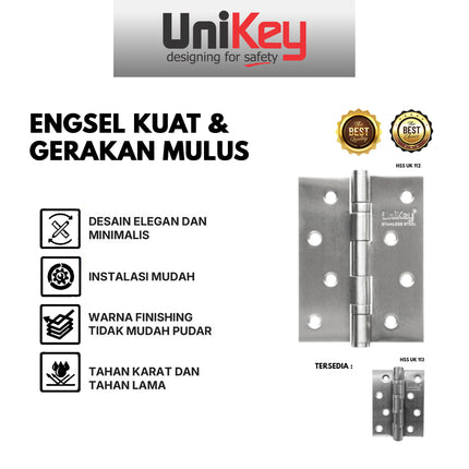 Engsel Unikey HSS UK 112 113 Engsel Pintu 4INCH Engsel Jendela Kupu-Kupu