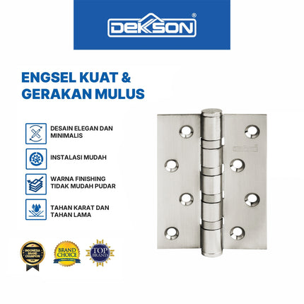Engsel Dekson Dekkson Iron 5X3X3MM 4BB SN Engsel Pintu Engsel Jendela