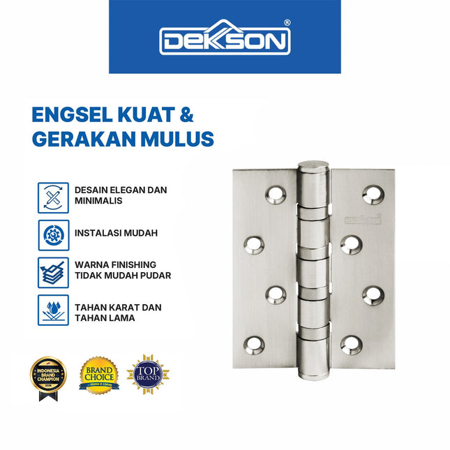 Engsel Dekson Dekkson Iron 5X3X3MM 4BB SN Engsel Pintu Engsel Jendela