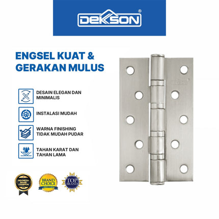 Engsel Dekson Dekkson Iron 5X3X3MM 4BB SN Engsel Pintu Engsel Jendela
