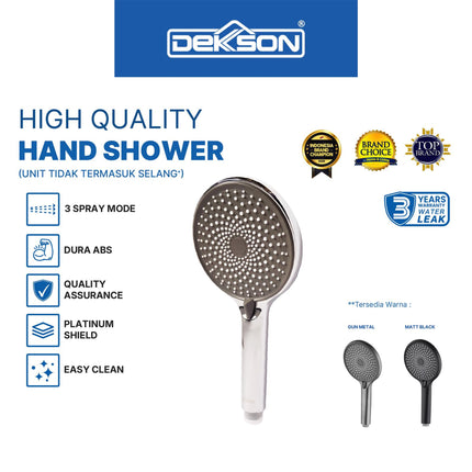 Hand Shower Dekkson HS 1351 CP GM MB Hand Shower Mandi Handshower Bulat Head Kepala Sower Air