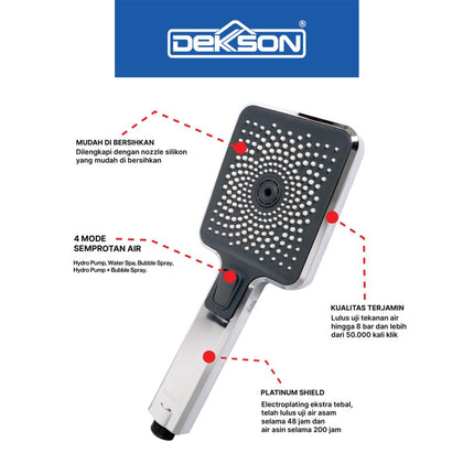Hand Shower DKS HS 2209 Hand Tangan Shower Mandi Kotak Head Kepala Sower Air