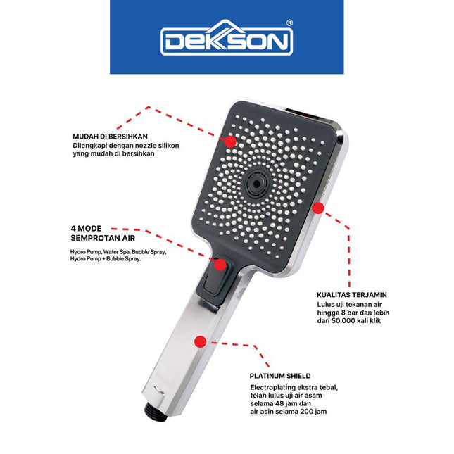 Hand Shower DKS HS 2209 Hand Tangan Shower Mandi Kotak Head Kepala Sower Air