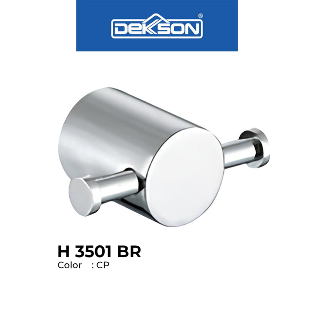 Hook Dekkson H 3501 BR CP Pengait Hook Gantung Handuk Brass Bathroom Hook Towel Kait