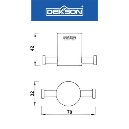 Hook Dekkson H 3501 BR CP Pengait Hook Gantung Handuk Brass Bathroom Hook Towel Kait