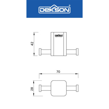 Hook Dekkson H 5412 Gantungan Kamar Mandi Brass Chrome Matte Black