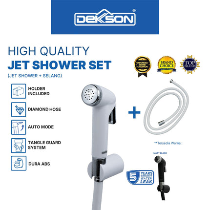 Toilet Jet Shower Set Dekkson JSS 8101 Bidet Cebok Kloset Dura ABS White Black