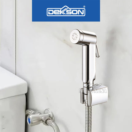 Jet Shower Set Dekkson JSS 8102 Complete Hose 120 Cm Keran Cebok Semprot Closet Duduk Toilet Jet Washer Lengkap Selang Fleksibel