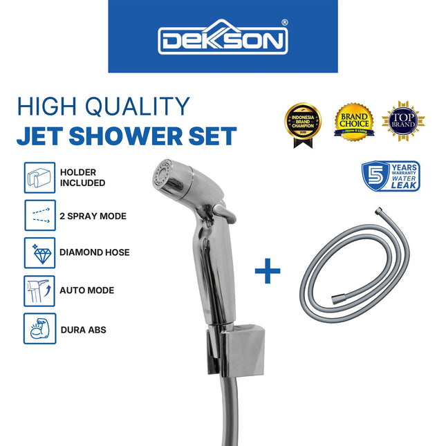 Jet Shower Set Dekkson JSS 8202 Toilet Bidet Cebok Kloset Bidet Cebok Kloset Complete Include Selang Hose Keran Semprot Cebok Closet Duduk Jet Washer