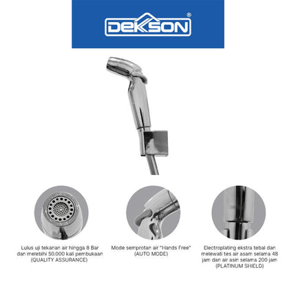 Jet Shower Set Dekkson JSS 8202 Toilet Bidet Cebok Kloset Bidet Cebok Kloset Complete Include Selang Hose Keran Semprot Cebok Closet Duduk Jet Washer