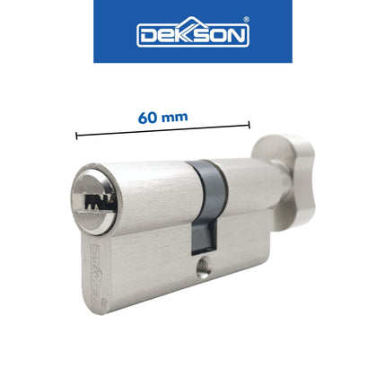 Knob Cylinder Silinder Kunci Dekkson CYL TC KK DL 60MM SN Thumbturn Cylinder Komputer Key