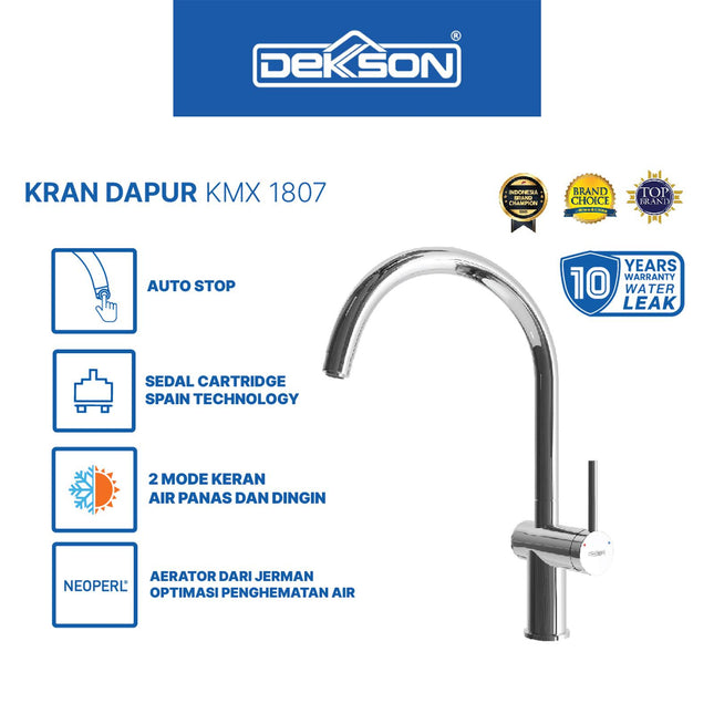 Kitchen Mixer Dekkson KMX 1807 Keran Dapur Panas Dingin