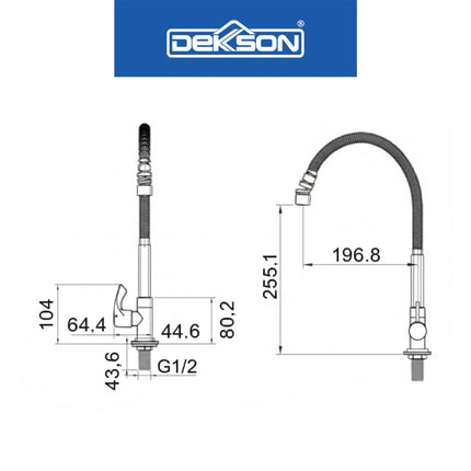Kitchen Tap Dekkson Deck KTD 1001 CP Keran Sink Dapur Kitchen Sink Faucet