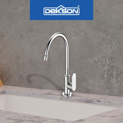 Kitchen Tap Deck Dekkson KTD 8532 BR CP Kran Air Kuningan Dapur Bak Sink Cuci Piring Faucet Mixer Dingin Panas Auto Stop Kitchen Sink Tap